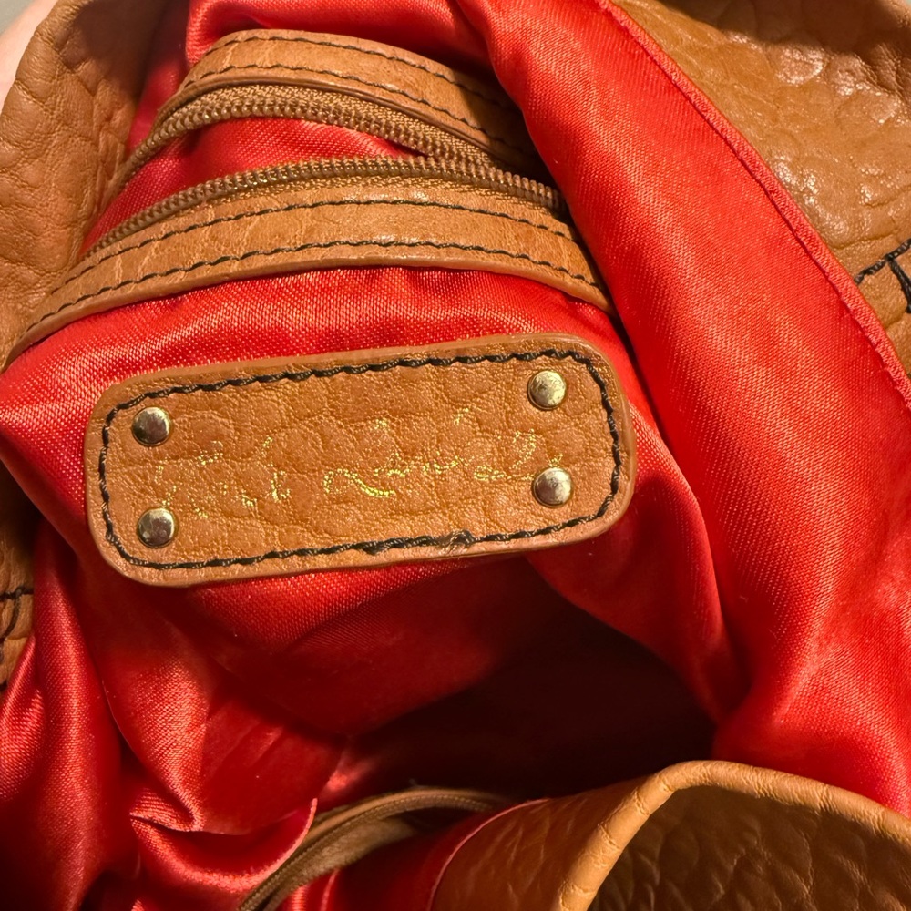 Kate Landry Brown Leather Hobo Bag with Textured Finish - Picture 12 of 12